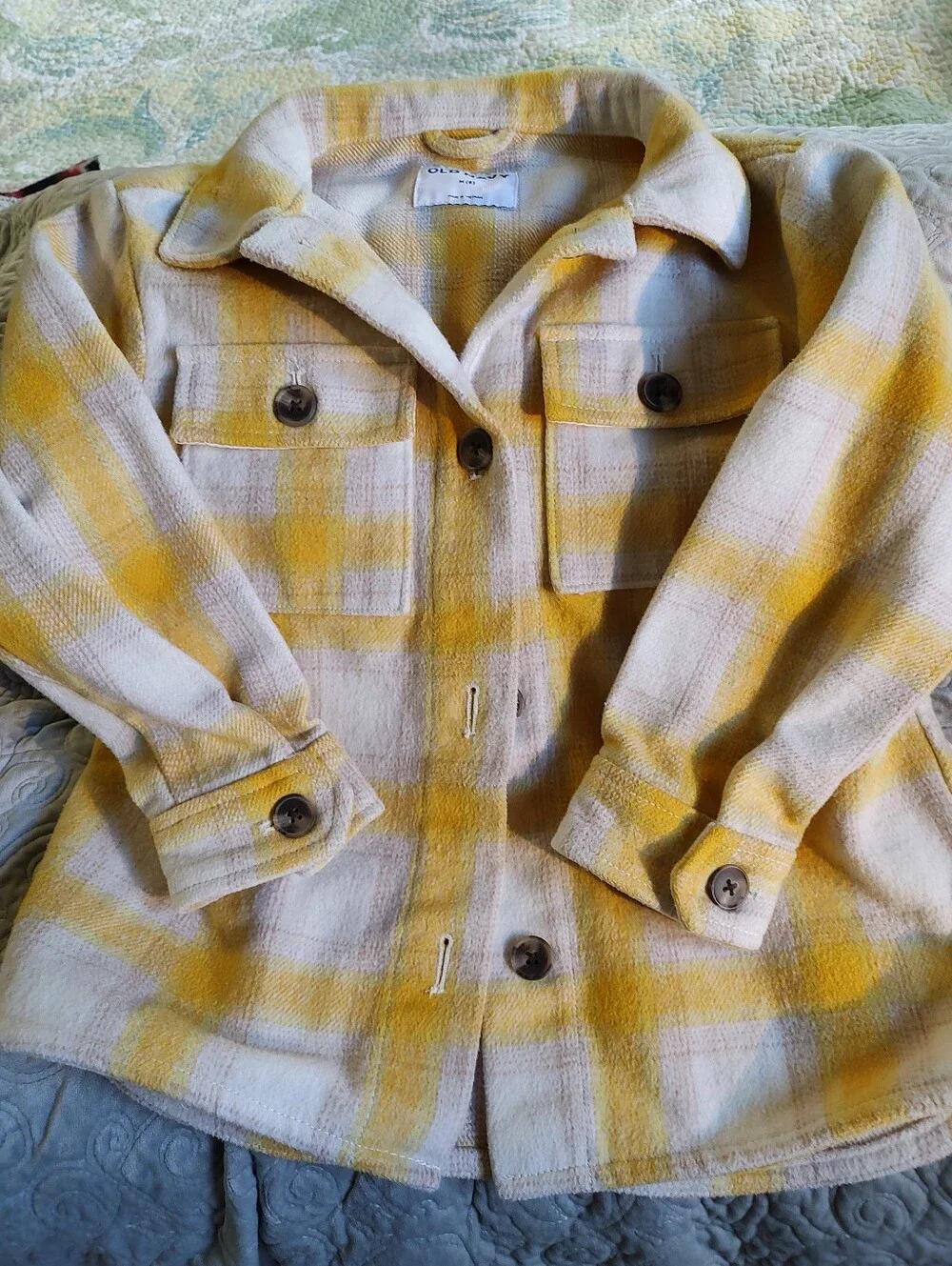 Girls Old Navy Plaid Shirt Jacket
